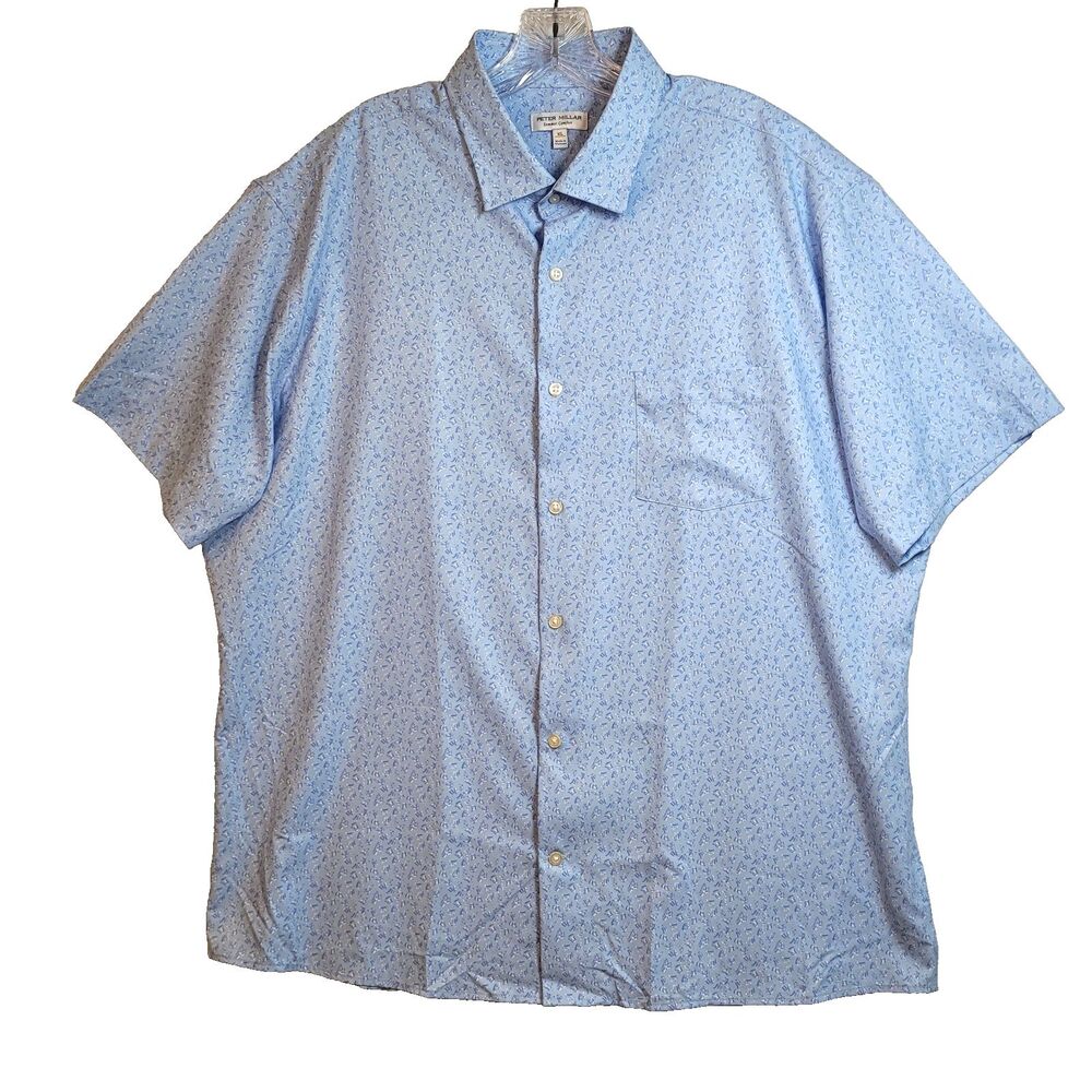 Peter Millar Polo XL Mens Summer Comfort Koi Fish Graphic All Over Print Golf